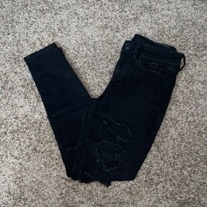 American Eagle High Rise Ripped Skinny Jeans